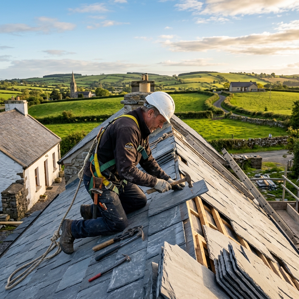 Roofer working in Co. Meath Ireland