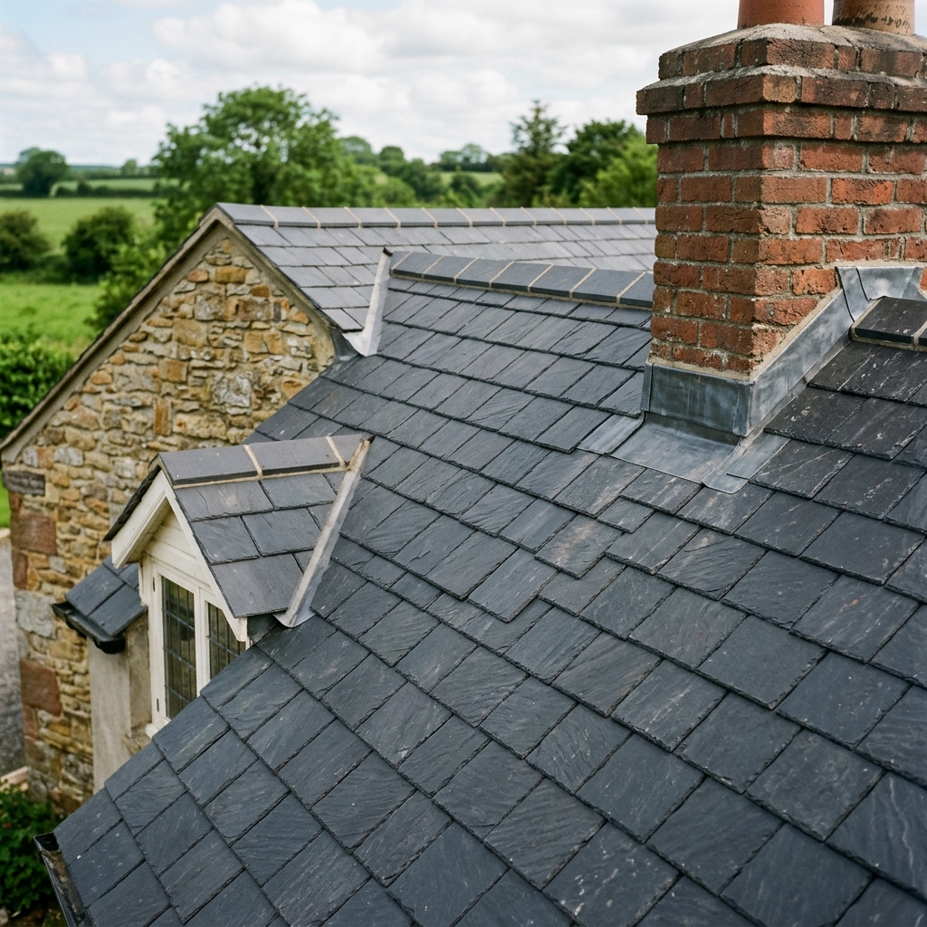 Slate roofing installation in Co. Meath